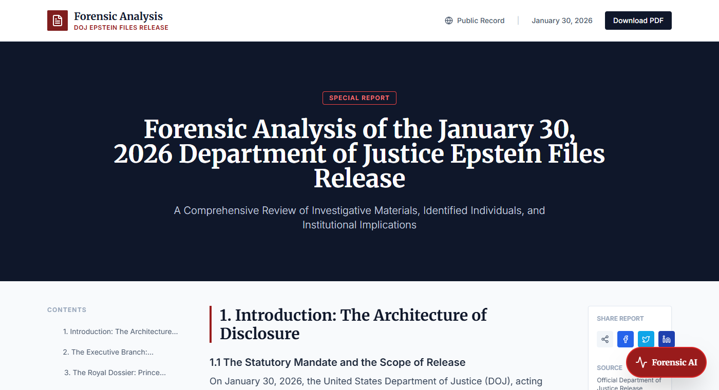 DOJ Files Forensic Analysis